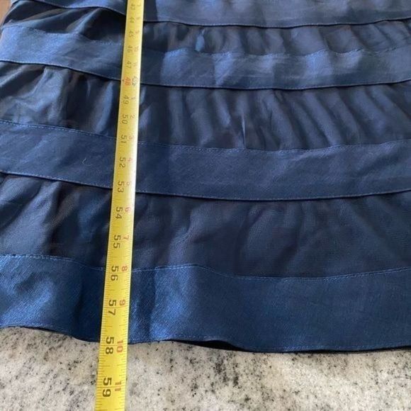 NWT KM Collections Milla Bell Size 14 Blue Formal Dress Evening Gown Jewel Prom - Picture 9 of 10